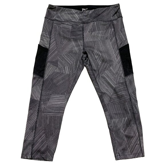 VOGO Athletica Pants - Vogo Athletica Womens Geometric Print Leggings Size L Black Gray Athleisure